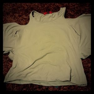 Green off the shoulders  top